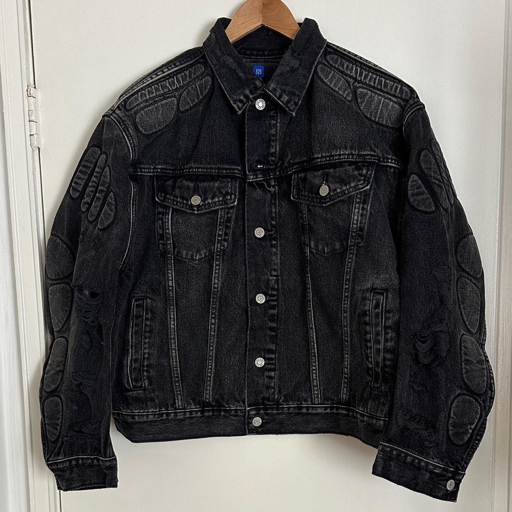 Yeezy Gap Engineered by Balenciaga Padded Denim Jacket Grey Wash - size xs